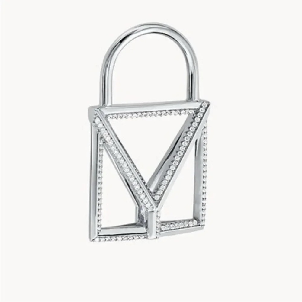 Michael Kors Sterling Silver Oversized Lock Charm - Picture 3 of 5
